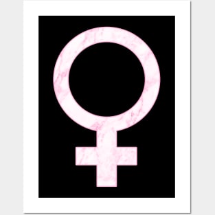 Pink marble female symbol Posters and Art